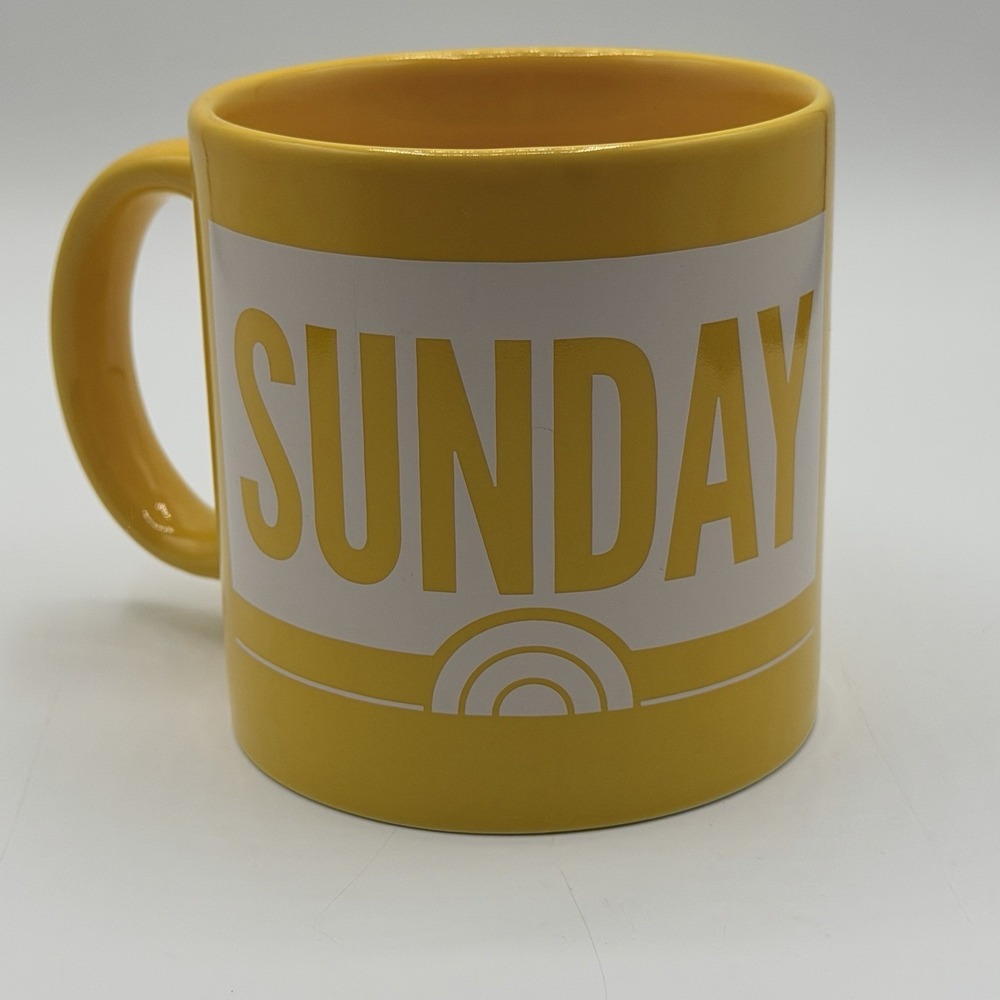 Sunday TODAY Willie Geist 20 oz Yellow Ceramic Coffee Mug NBC